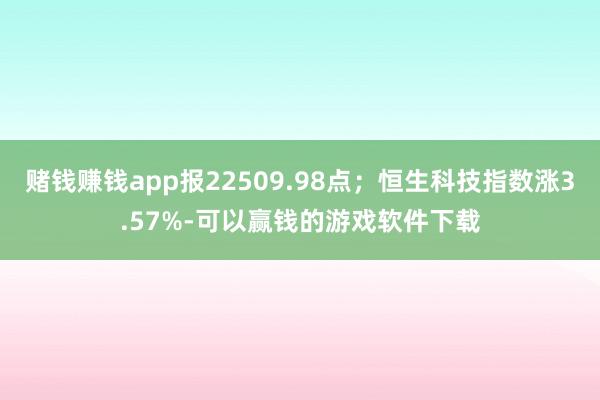 赌钱赚钱app报22509.98点；恒生科技指数涨3.57%-可以赢钱的游戏软件下载